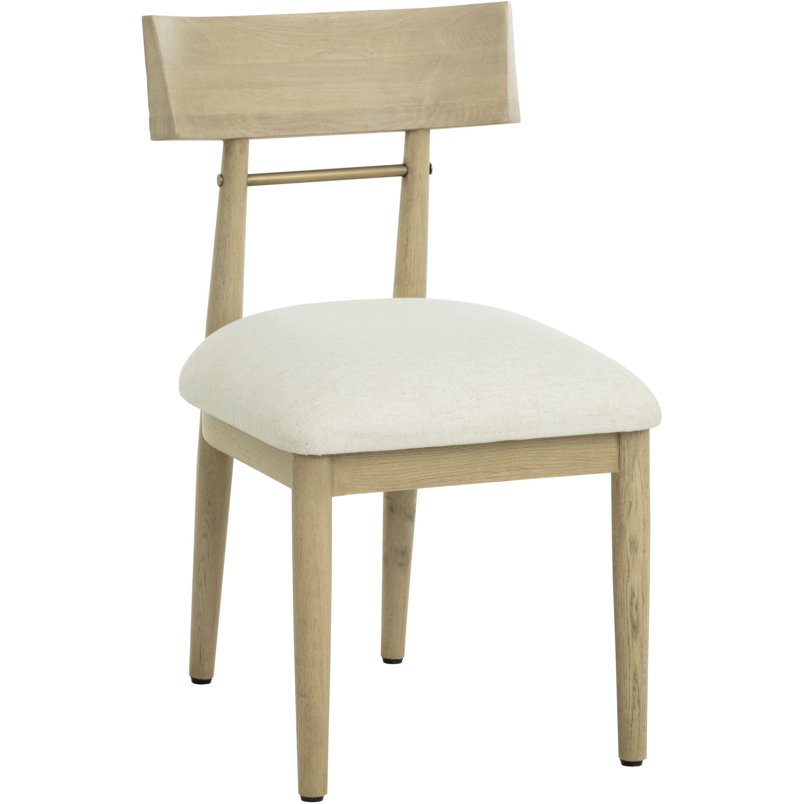 Florian Light Oak / Geralt Linen Dining Chair